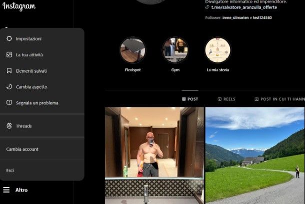 Come uscire da Instagram Web