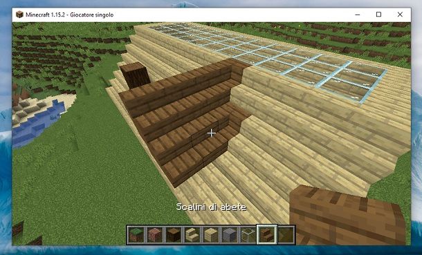 Scalini di abete in alto Minecraft