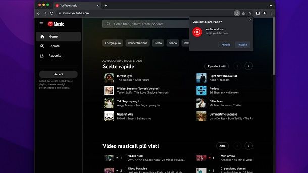 YouTube Music PWA Mac