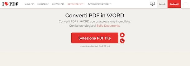 Convertire da PDF a Word 