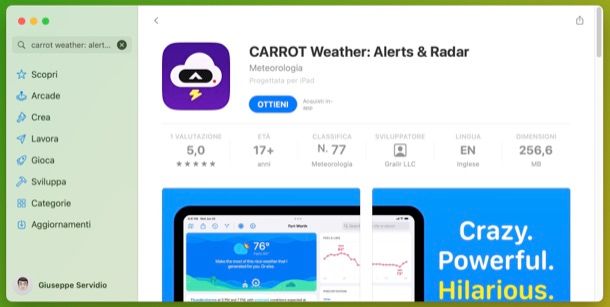 App meteo Mac