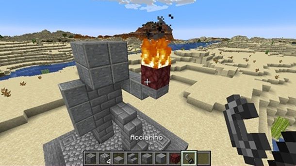Statua esterna Minecraft