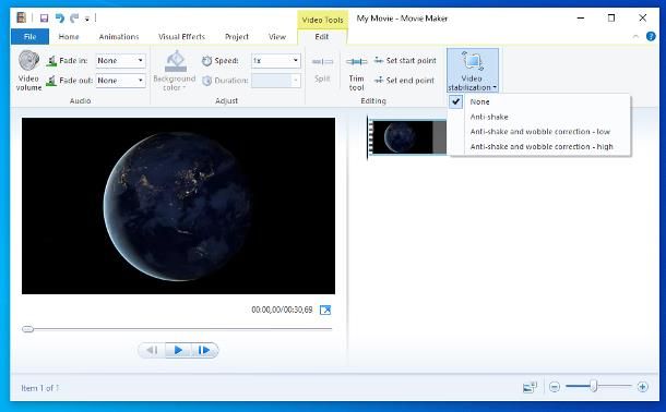 Come stabilizzare un video con Movie Maker