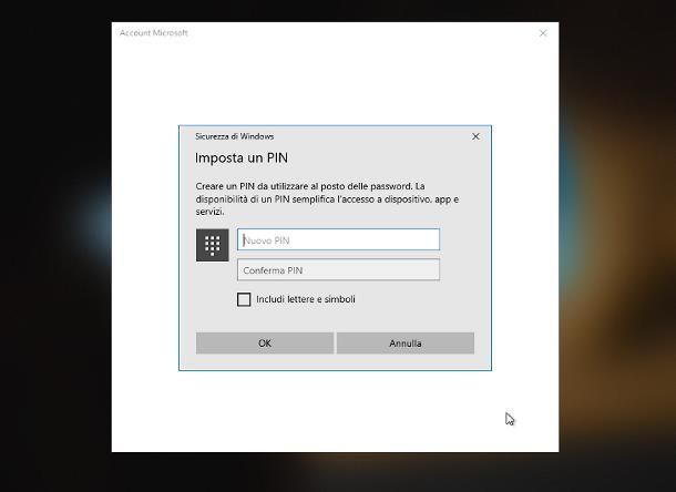 Come eliminare il PIN d'accesso in Windows 10