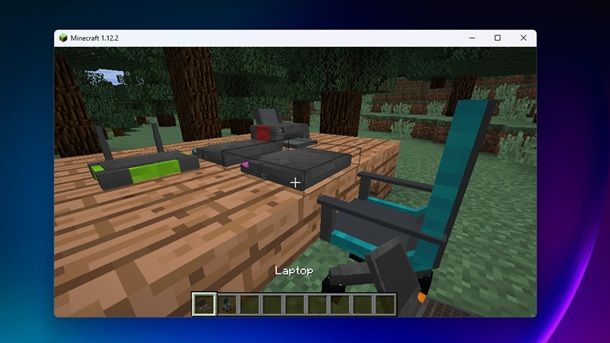 Come fare una postazione da gaming mod Minecraft sedia