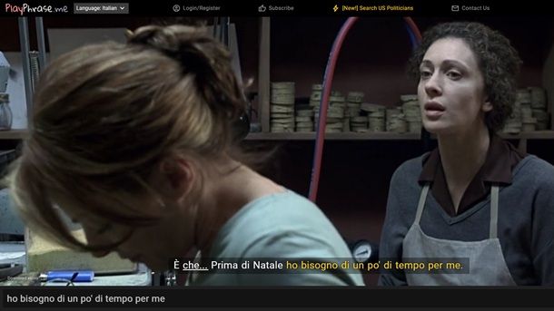 PlayPhrase trovare un film da una scena