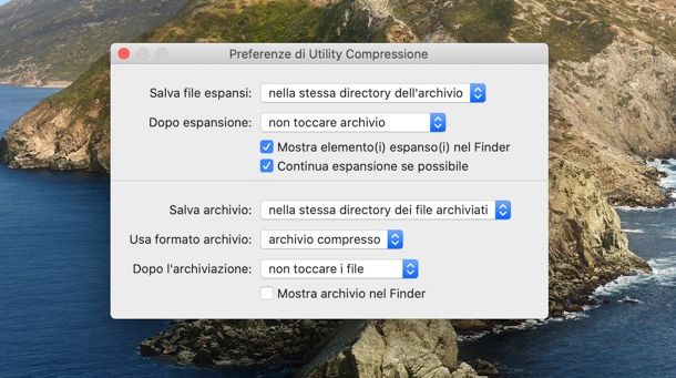 Utility Compressione Mac