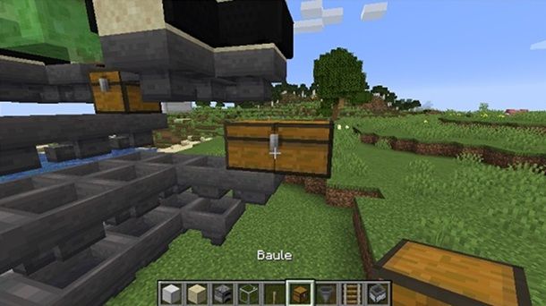 Baule sopra tramoggia Minecraft