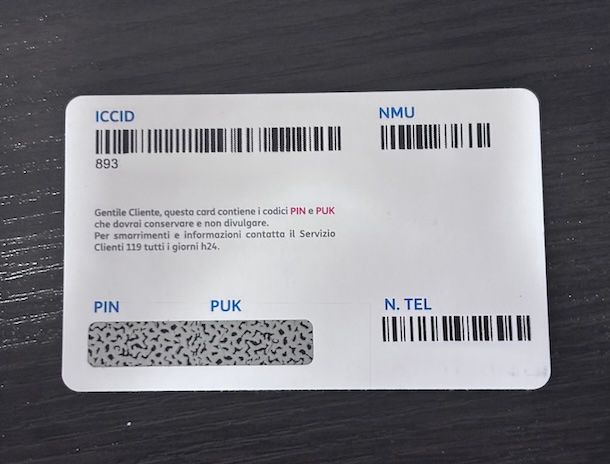 Carta della SIM