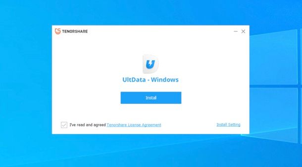 Installazione Tenorshare UltData