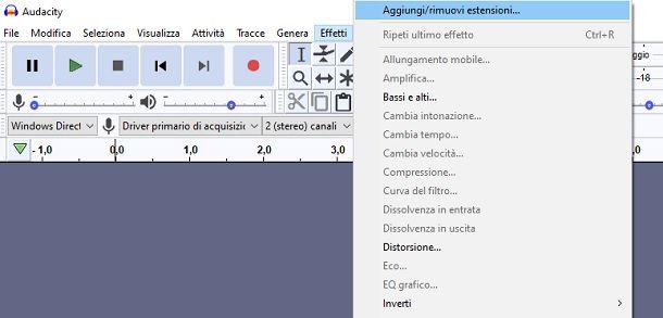 Installare plugin VST Audacity