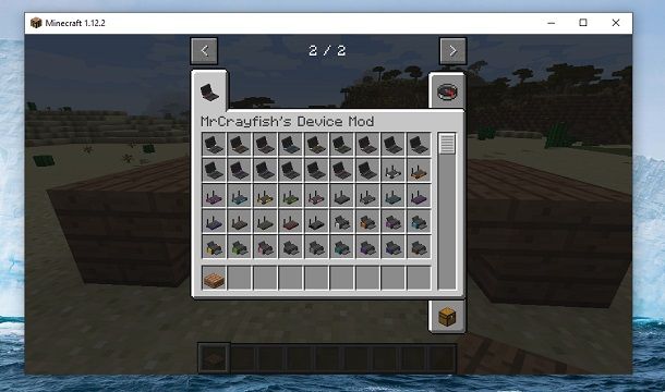 Inventario MrCrayfish Device Mod Minecraft