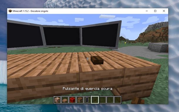 Pulsante di quercia scura Minecraft