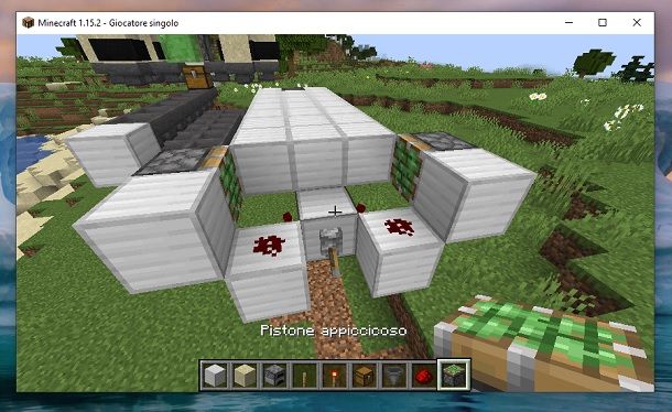 Redstone e pistoni