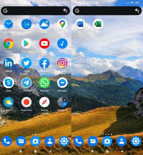 App organizzate in base al grado di utilizzo