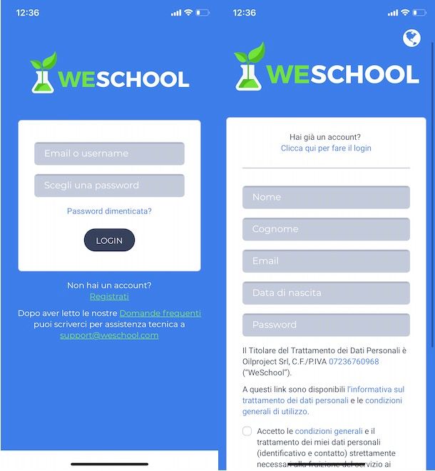 Come registrarsi su WeSchool da smartphone e tablet