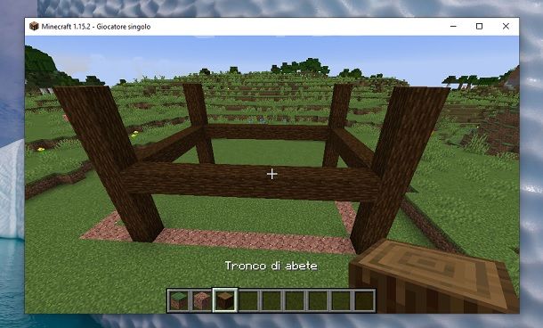 Unisci colonne Minecraft