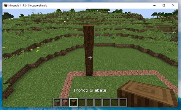 Colonna tronco di abete Minecraft