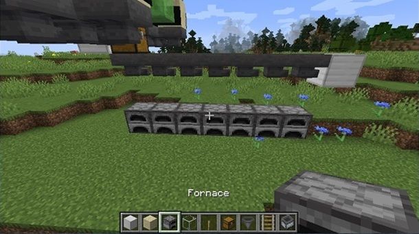 Fila di fornaci Minecraft