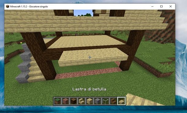 Lastra di betulla davanti Minecraft