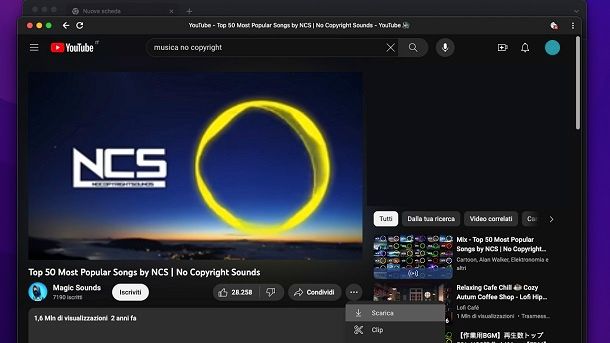 Scaricare musica da YouTube Mac PWA