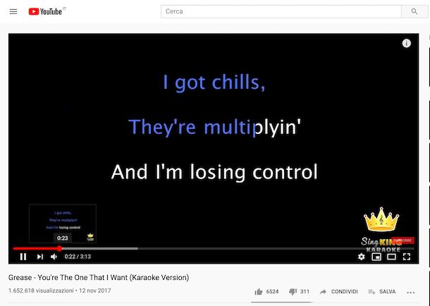 YouTube karaoke