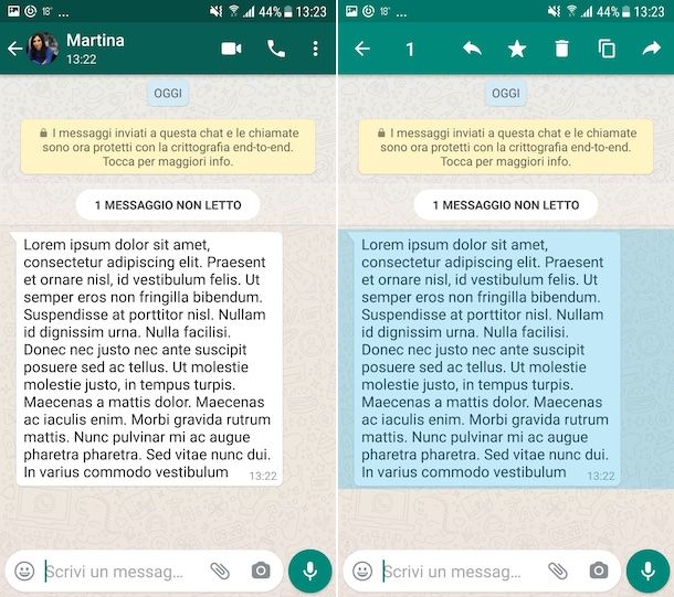 Copiare messaggi WhatsApp su Android