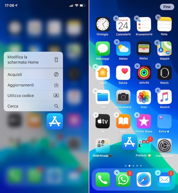 Organizzare schermata Home iPhone