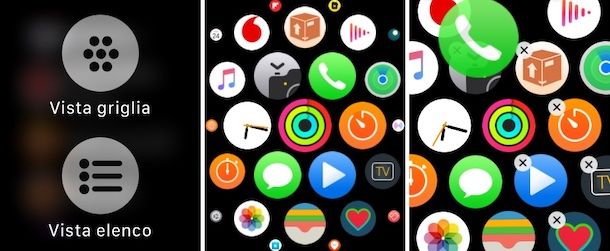Organizzare app su Apple Watch