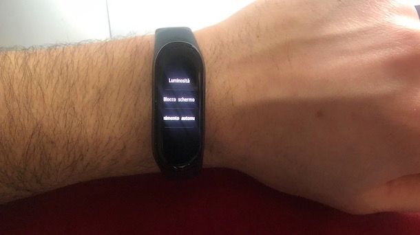 Come configurare schermo Mi Band