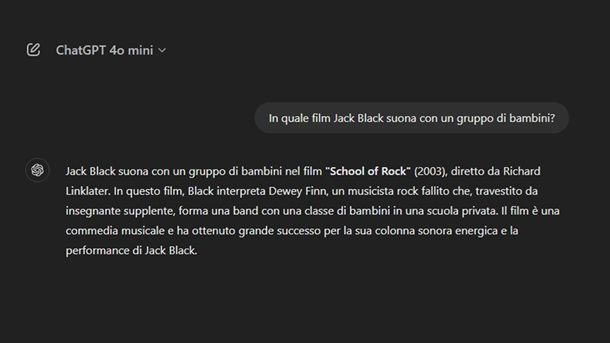 ChatGPT Trovare film da una scena