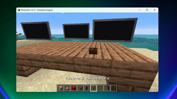 Triplo monitor mouse Pulsante di quercia Minecraft