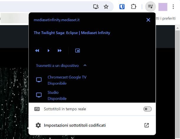 Come vedere Mediaset Infinity con Chromecast