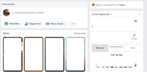 Compleanni del giorno su Facebook