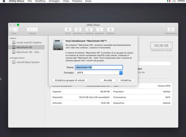 Come reinstallare mac OS senza perdere dati