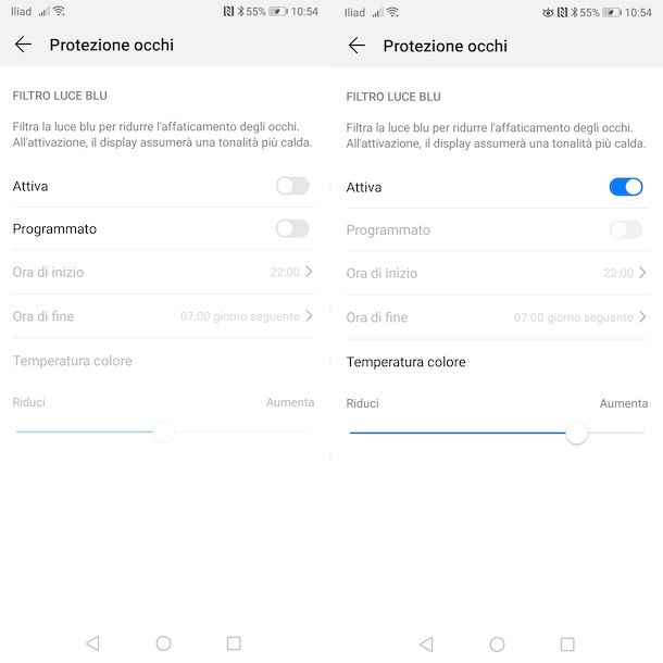 Modalità Protezione occhi Huawei