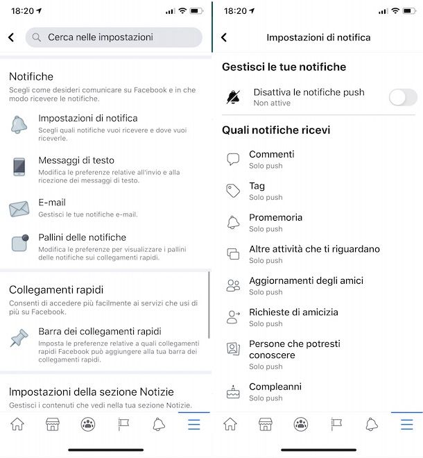 Come silenziare le notifiche di Facebook