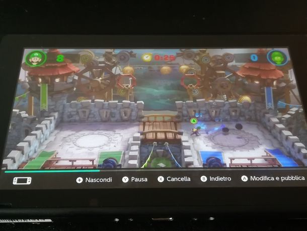 Usare lo strumento di editing integrato in Nintendo Switch