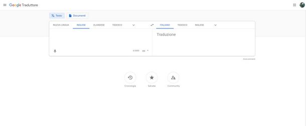Usare il sito di Google Traduttore per la traduzione istantanea