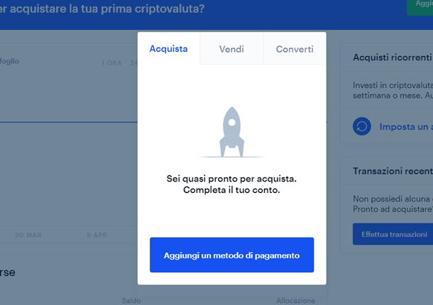 Acquista i tuoi primi Bitcoin