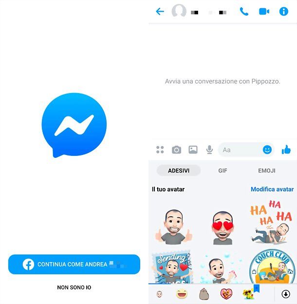 Avatar Facebook in Messenger