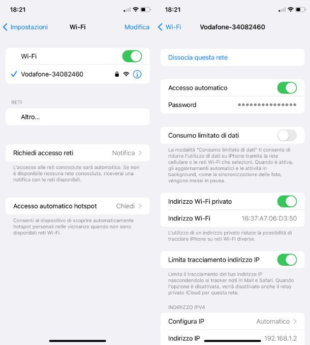 Password Wi-Fi iPhone