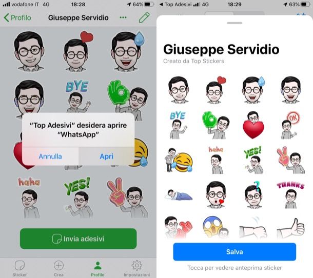 Importare sticker in WhatsApp