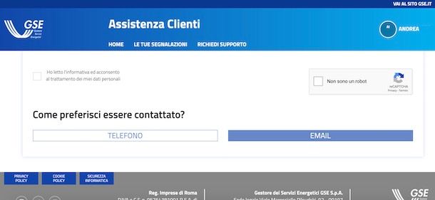 Come farsi chiamare da GSE