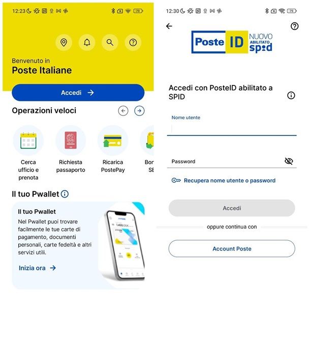 Come accedere all'app Postepay con SPID