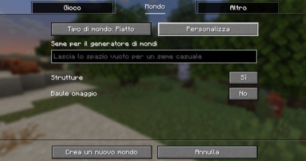 Come creare un mondo piatto su Minecraft