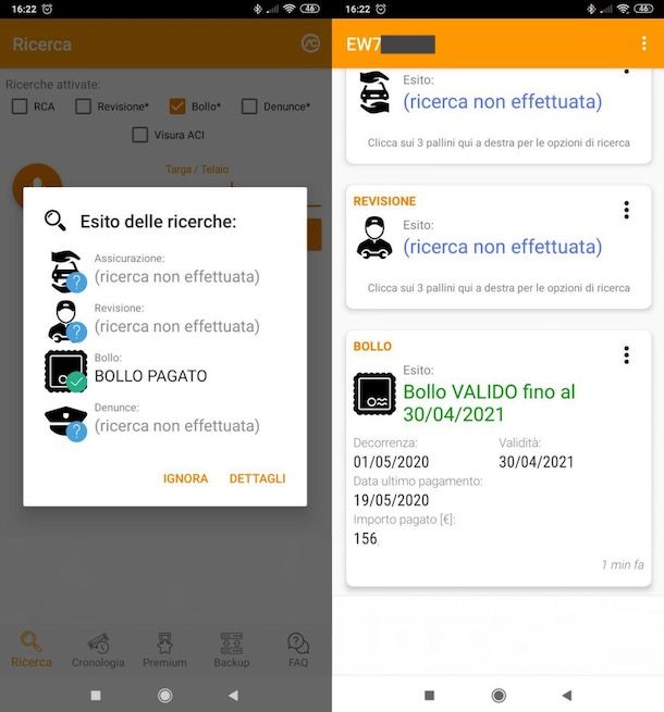 App per verifica pagamento bollo