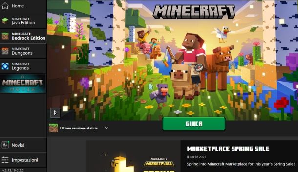 Come reinstallare Minecraft Bedrock Edition