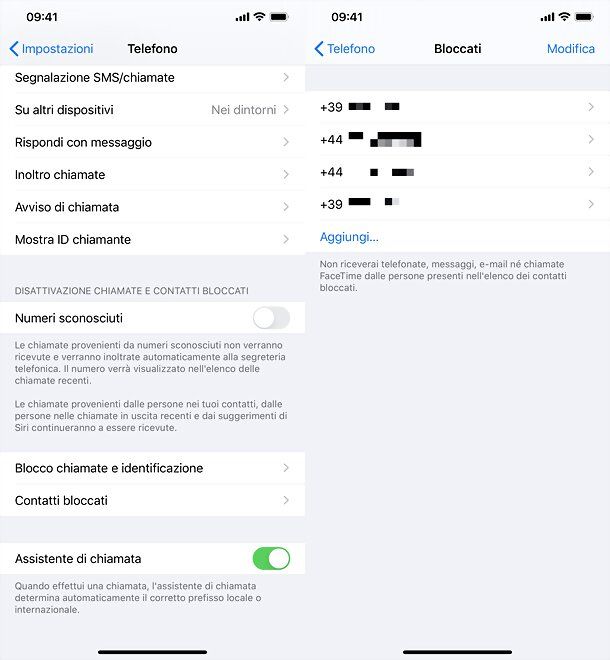 Come bloccare contatto iPhone