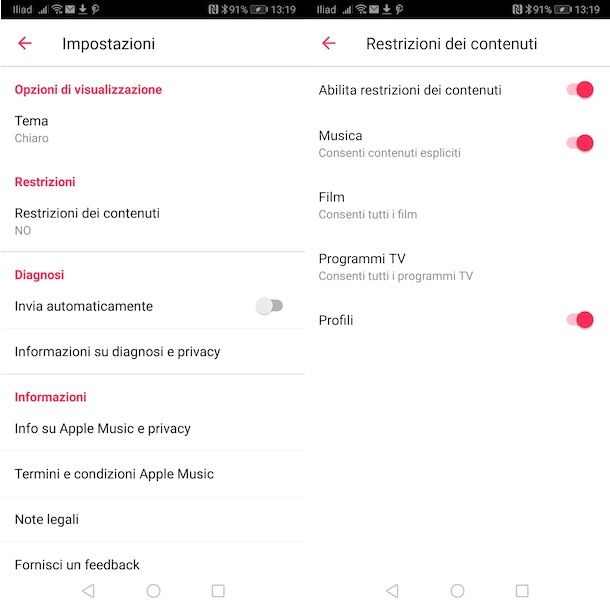 Come togliere le restrizioni su Apple Music Android